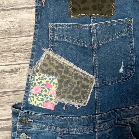 Women’s UpCycled Recycled Repurposed Vintage Velvet Denim Overalls Levi’s Gypsy - Picture 4 of 5